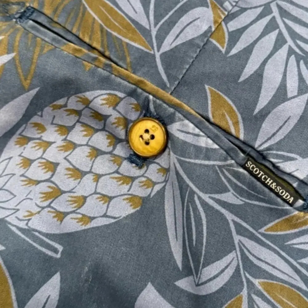 Scotch & Soda Mott Men’s Tropical/Floral Slim Preppy Chino Khaki Pants, Size 31 - Picture 5 of 10